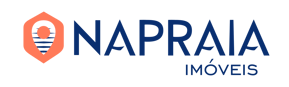 Logo Na Praia com Imóveis_azul